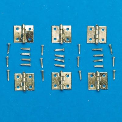 Hinges with Pins, 6 pieces , 7 x 7mm when opened up              