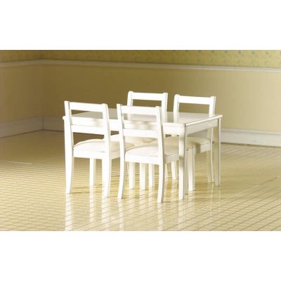 White Table & Four Chairs                                   