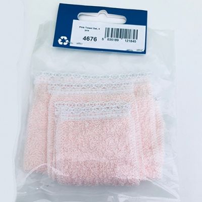 Pink Towel Set, 4 pcs                                       