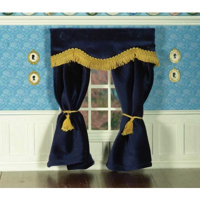 Navy Blue Velvet Curtains                                   