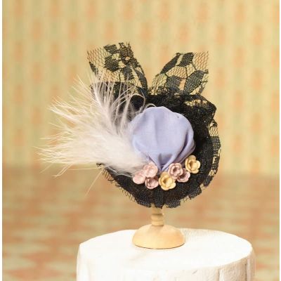 Black Lace Lavender Hat                                     