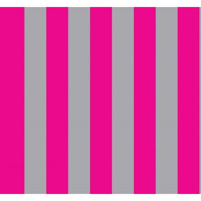 Bright Pink & 'Silver' Stripe Wallpaper                     