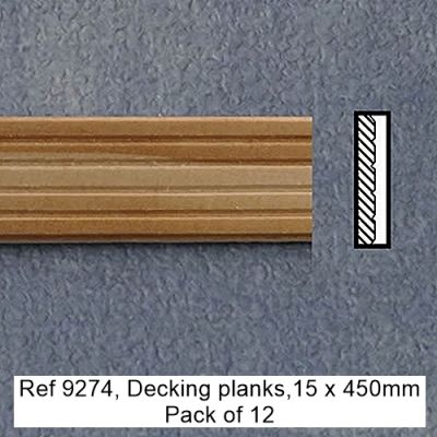 Decking planks 15 x 450mm , pk 12