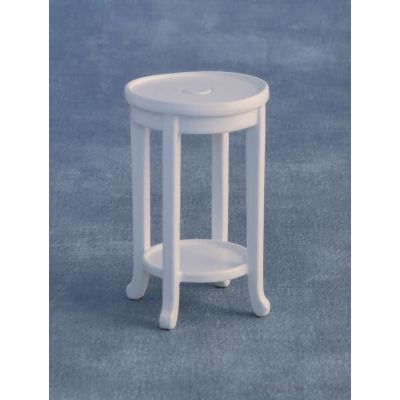 Inlaid Plant Stand, white                          