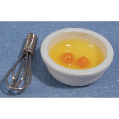 Eggs in Bowl & Whisk