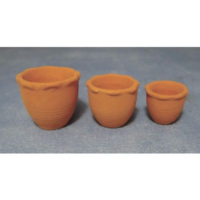 Terracotta Piecrust Pots pk3