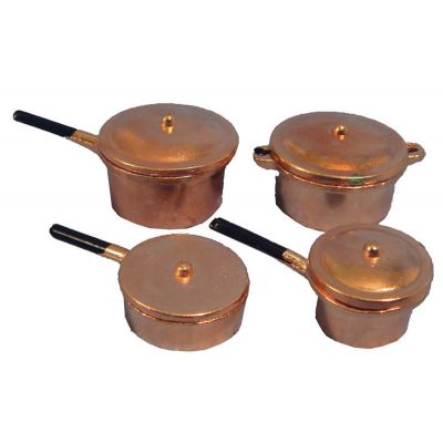 Pk 4 Asst. Copper Pots