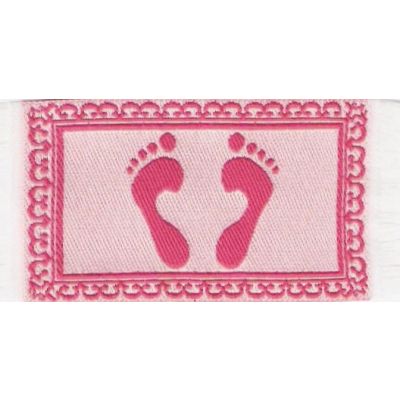 Footprint' Bath mat, pink.