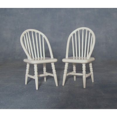 Spindleback Chairs White pk2
