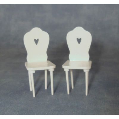 Heart Chairs White Pk2