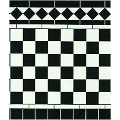 Black & White 278x86mm Wall Tiles Gloss Card 