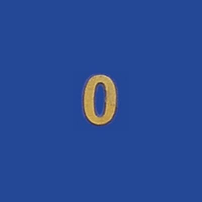 Brass House Number (single number 0)