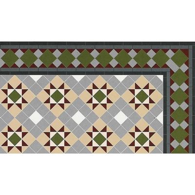 Floor tile card, A3 approx