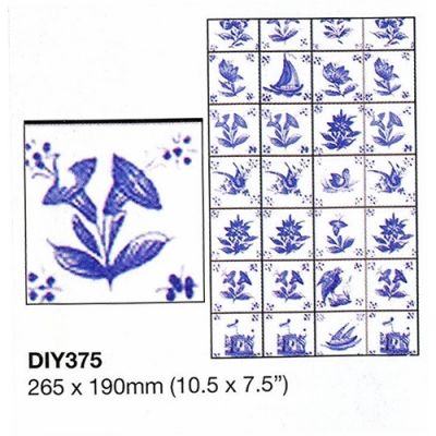 Blue Delft Tile Sheet 