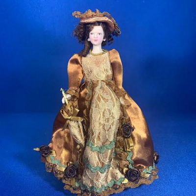 Victorian Lady Russet Dress