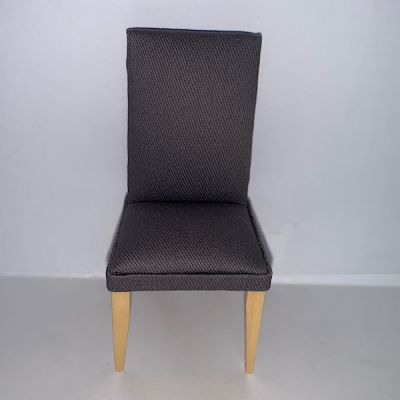 Dark grey fabric covered  Dining Chair                               