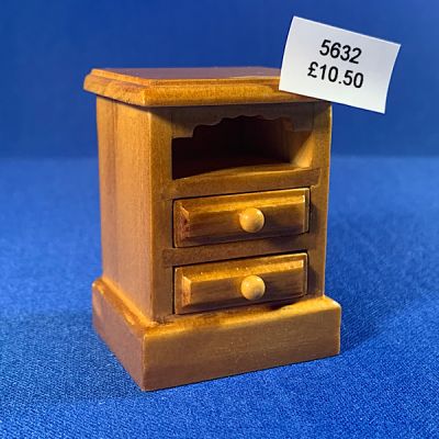 Country Pine Bedside Table with Drawers