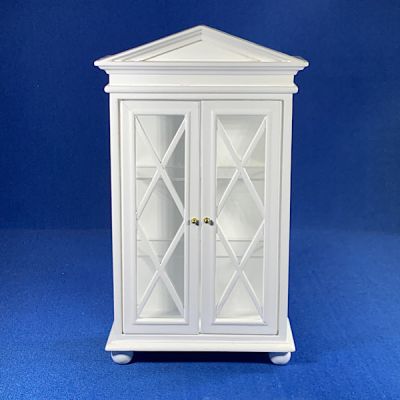 White Cabinet with Glass Doors