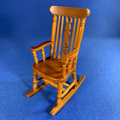 Walnut Fiddle Back Rocking Chair