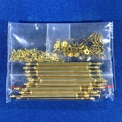 Set of 15 Stair Rods & 30 Brackets Gold