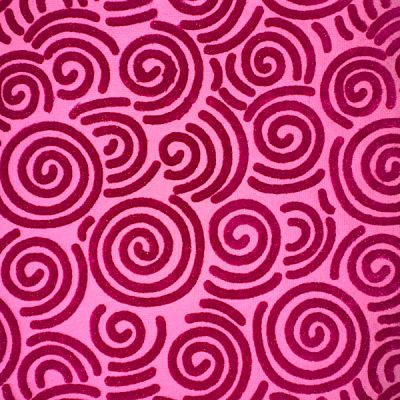 A3 Pink Swirl Flock Wallpaper