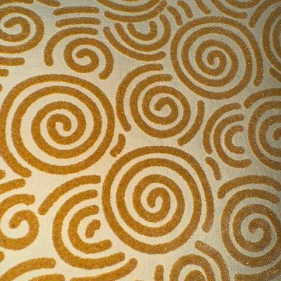 A3 Gold Swirl Flock Wallpaper