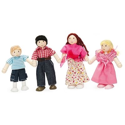 Family of 4 Dolls Set