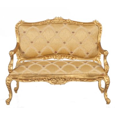 Louis XV Rococo Sofa (Gold)