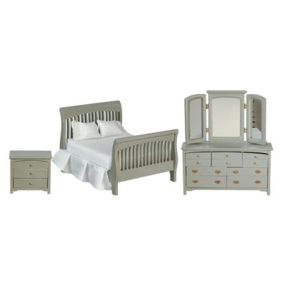 Luxury Bedroom Set, 3 pcs (Grey)               