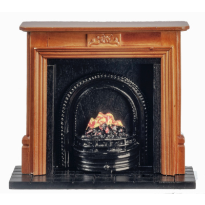 Fireplace with Insert (Walnut)