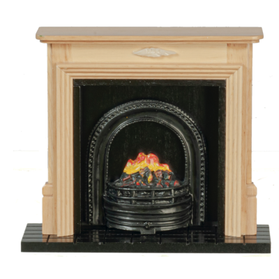 Fireplace with Insert (Oak)