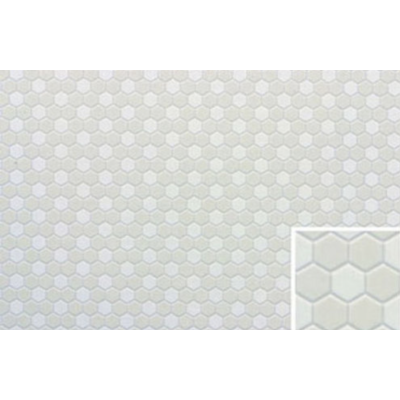 White Hex Plastic Tile Sheet