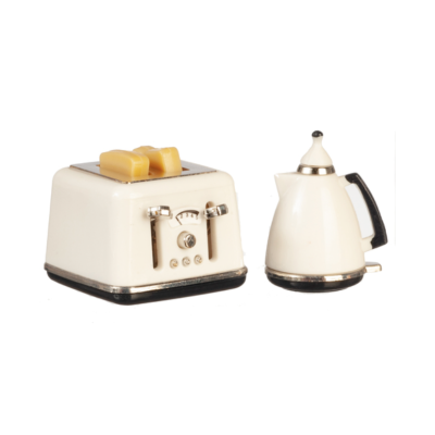 Modern Toaster & Coffee Pot                               