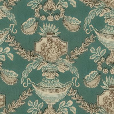 Compiegne Turquoise Wallpaper                                          