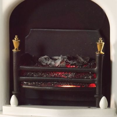 Lit Fire Grate/ basket (PR), with Bulb                           