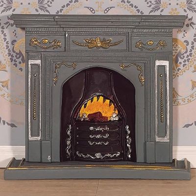 Large Grey/'Gold' Fireplace (PR)                            