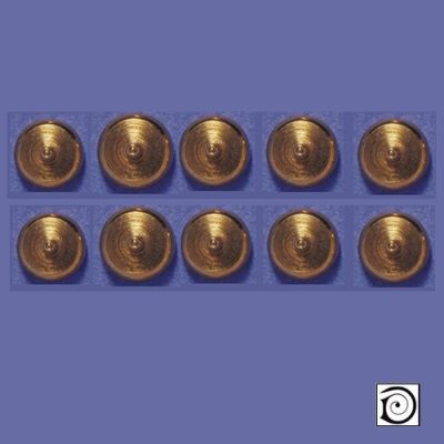 'Brass' Light Switches, 10 pcs 5mm Dia (Non-Working)        