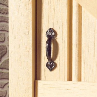 Black Tudor-Style Door Handles & pins , 2 pcs                       