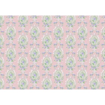 Pink Victorian Cameo Wallpaper (A2 size)