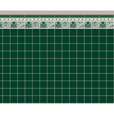 Green Oreton Tile Paper (A2 size)