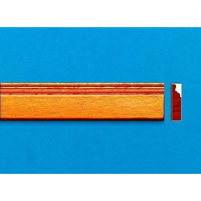 Mahogany-Coloured Skirting Board, 6 pieces  square cut, 450mm long         