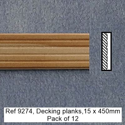 Decking planks 15 x 450mm , pk 12
