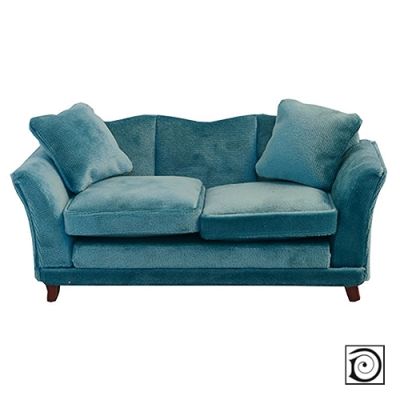 Teal Plush Sofa                                      