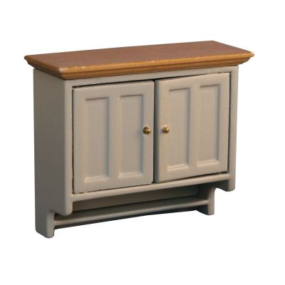 Grey/Pine Shaker Style Wall Cabinet