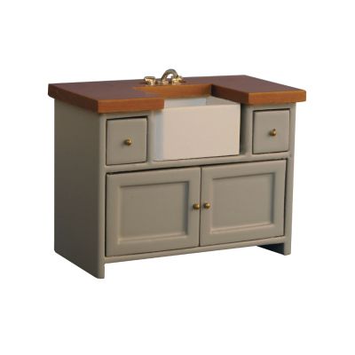 Grey/Pine Shaker Style Sink Unit