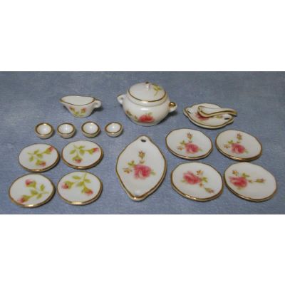 Pink Rose Dinner Set