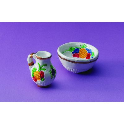 Yellow/Green Jug & Bowl