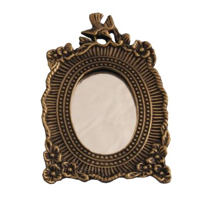 Oval Brass Mirror