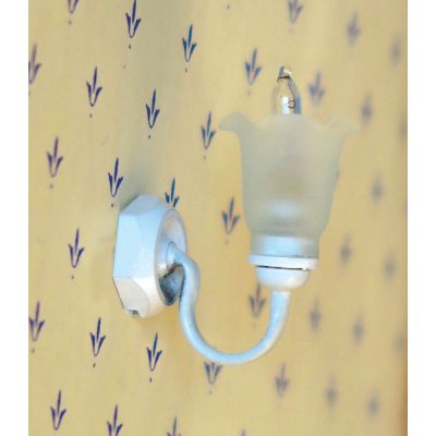 White Tulip Wall Light 12v