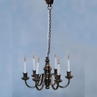 Black 6 Arm Chandelier